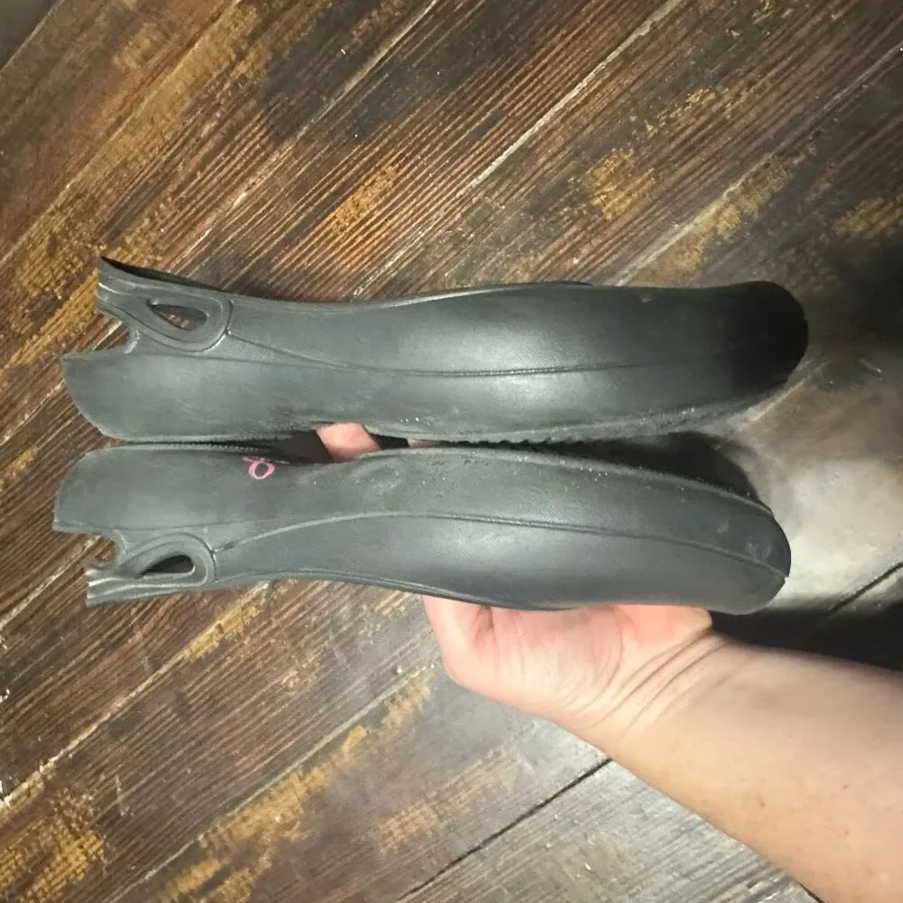 Crocs black slip on rubber ortho washable Mary Jane shoes